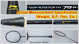 LiNing Windstrom 79H Specifications【actual measurements】 [upl. by Jordans]