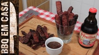 RECEITA DE JERKY BEEF CARNE SECA TIPO APERITIVO [upl. by Tychon]