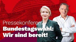 Wir sind bereit Pressekonferenz mit Ines Schwerdtner und Jan van Aken [upl. by Jeddy]