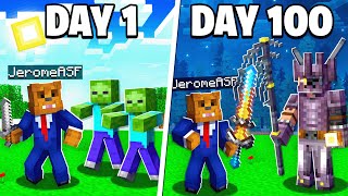 I Survived 100 Days Fighting BROKEN Bosses In Minecraft [upl. by Seen302]