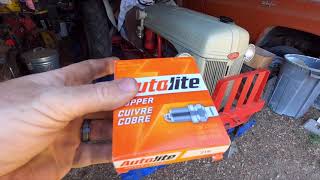 Ford 8n  Hard to crank Try Autolite 216 Spark Plugs [upl. by Priebe871]