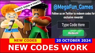 NEW CODES 🎃New UGC Epic Rap Battles VC 🔊 ROBLOX  OCTOBER 20 2024 [upl. by Margalo792]