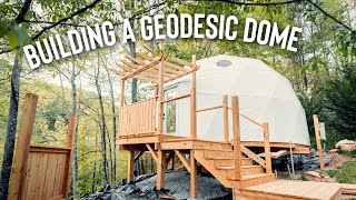 Building A Geodesic Dome  Luxury Glamping Dome [upl. by Hirst]