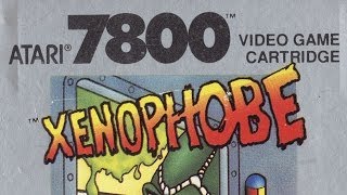 Classic Game Room HD  XENOPHOBE for Atari 7800 review [upl. by Nej]