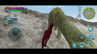 Jurassic Chase  Carnotaurus Melawan Argentinosaurus dengan Gangguan Gerombolan TRex [upl. by Lydell20]