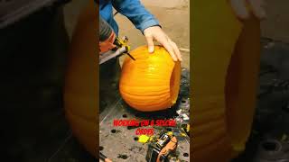 Special odd job in the shop today woodworking pumpkin pumpkins diy carpenter [upl. by Shadow]