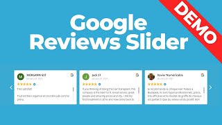 GOOGLE REVIEWS Wordpress Plugin Slider widgets demo [upl. by Roxi300]