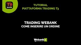 Come inserire un ordine  Trading Webank [upl. by Seidule]