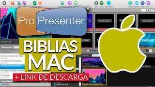 Propresenter  Descarga e INSTALACIÓN de BIBLIAS en MAC  MEGA [upl. by Krock]