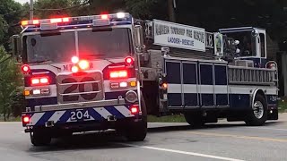 Fire Trucks Responding Compilation 8  Tiller Trucks [upl. by Agem489]