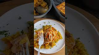 Spiced Salmon with Pepper Cabbage Slaw and Yellow Rice [upl. by Hilbert]