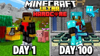 I Spent 100 Days in ULTRA HARDCORE PLUS Minecraft Heres What Happened [upl. by Billat]