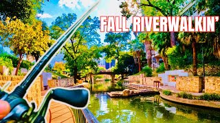 FISHING San Antonio RIVERWALK URBAN FISHING bassfishing fishing fishingvideo [upl. by Lekim]