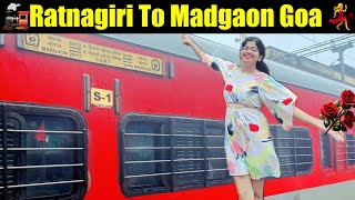 10103 Ratnagiri To Madgaon Goa In Mandovi Express 🚂 INDIANRAILWAYSFANCLUBbySATYA [upl. by Denise758]