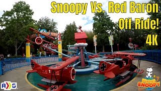 Snoopy Vs Red Baron In 4K  Off Ride  Kings Dominion [upl. by Kasey96]