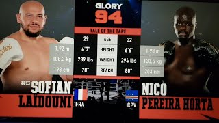 SOFIAN LAIDOUNI VS HORTA FIGHT  GLORY 94 ANTWERP BELGIUM review [upl. by Donald]