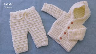 Como tejer un Pantalón para bebe a Crochet Ganchillo Ajuar tejido Parte 1 [upl. by Nnylaj531]