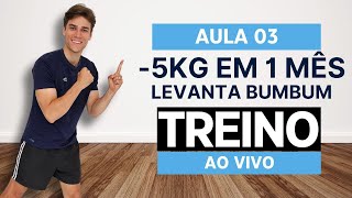 🔴Treino para endurecer e levantar bumbum glúteos em casa ao vivo Henrich Lima [upl. by Atiuqcir]