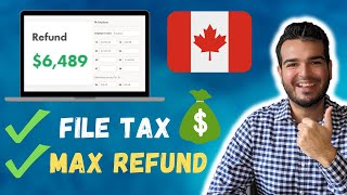 HOW TO FILE TAX RETURN ONLINE CANADA  STEP BY STEP GUIDE [upl. by Pedersen460]