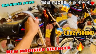 New modified silencer  Modified bend pipe in Splender  crazy sound 2024 🔥💯😜🙏…Akashlohiya6578 [upl. by Gilbart185]