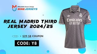 Real Madrid Third Jersey 202425  Minejerseys Unboxing Review RealMadridjersey soccer [upl. by Nations122]