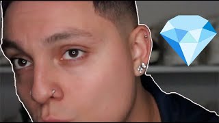 BEST Piercings For Men Double Lobe Cartilage Tragus Nose Piercing [upl. by Lebiralc]