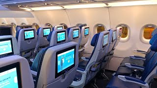 Brandnew Air Transat Airbus A321neoLR Full Economy Experience  Front of Cabin Seats  YYZYUL [upl. by Aneeres]