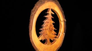 Tree Branch Christmas Ornament  Woodworking  HowTo [upl. by Dreda514]