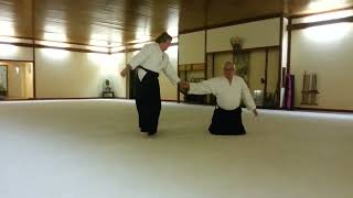 Hanmi Hantachi Waza Sotokaitenage door Alain Salée Sensei in Aikido [upl. by Adigun]