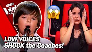 Most Unexpected LOW amp DEEP Voices on The Voice Kids 😱 [upl. by Tymothy]