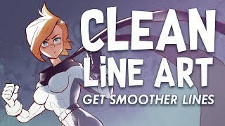 Clean Line Art Digital Inking Tips [upl. by Finnigan]