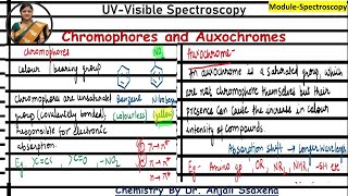 Chromophore and Auxochrome Uv spectroscopy Chromophore and Auxochrome in UV spectroscopy [upl. by Brackett]