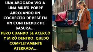 UNA ABOGADA VIO A UNA MUJER POBRE ARROJANDO UN COCHECITO DE BEBÉ EN UN CONTENEDOR DE BASURA PERO [upl. by Einor343]