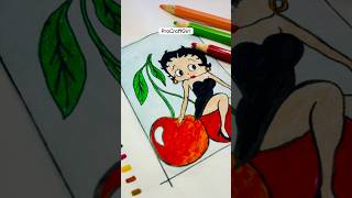 🍒Betty Boop👧🏻 paintingideas shortvideos diy shorts viralvideos viralshorts viral painting [upl. by Chaffinch548]