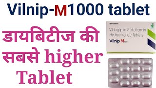 Vilnip m 1000 tabletvildagliptin and metformin hydrochloride 1000 mg tablet uses benifits in hindi [upl. by Dexter848]