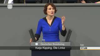 Katja Kipping DIE LINKE Sanktionsfreie Mindestsicherung statt Armut und Ausgrenzung per Gesetz [upl. by Ttej782]