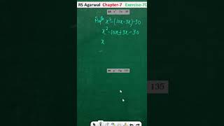 Factorisation Maths Polynomial Splitting the middle term Quadratic Equation [upl. by Badr]