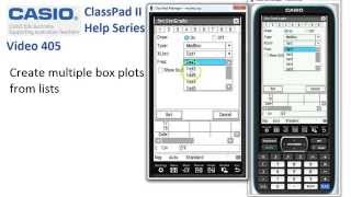 ClassPad Help 405  Create Multiple Boxplots [upl. by Mersey]