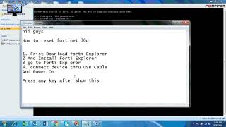 How to Reset Configure Fortinet Firewall फोर्टिनेट फ़ायरवॉल को कैसे रीसेट करें [upl. by Berstine]