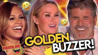 FUNNIEST GOLDEN BUZZER Auditions On BGT [upl. by Iddet476]