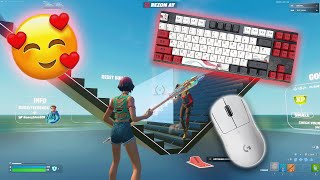 😴 1v1 Rezon Build fight  ASMR gameplay😴 Fortnite KBM ASMR [upl. by Perkin]