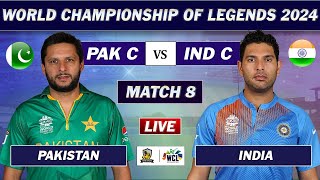 INDIA vs PAKISTAN MATCH 8 WORLD CHAMPIONSHIP OF LEGENDS LIVE  IND vs PAK LIVE MATCH COMMENTARY [upl. by Akihdar]