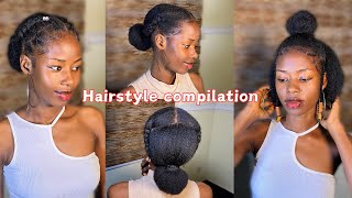 LAZY NATURAL HAIRSTYLES FOR BLACK WOMEN  WORK amp SCHOOL hairstyle [upl. by Jerri733]