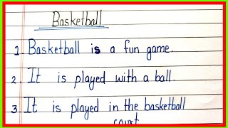 5 lines on basketball in englishessay on basketball in englishbasketball par nibandh [upl. by Macomber362]