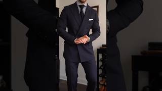 How to Style Mens Double Breasted Navy Blue Suit [upl. by Ayik]