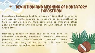 HORTATORY EXPOSITION TEXT [upl. by Antonie]