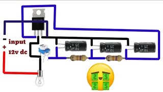 12 Volt bulb blinking light circuit  Led light high low blinking connection12v led light [upl. by Younglove346]