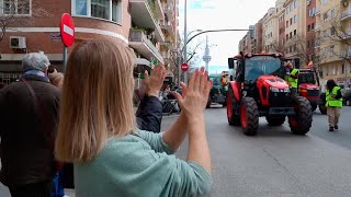 Tractorada histórica en Madrid [upl. by Adnarahs]