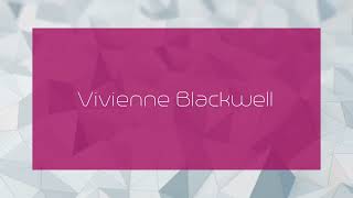 Vivienne Blackwell  appearance [upl. by Mamie]