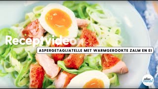 Tagliatelle van asperges met zalm en ei  recept  Allerhande [upl. by Fanchie29]